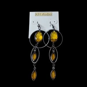 KH Studio Silver and Gold Dangle Earrings
